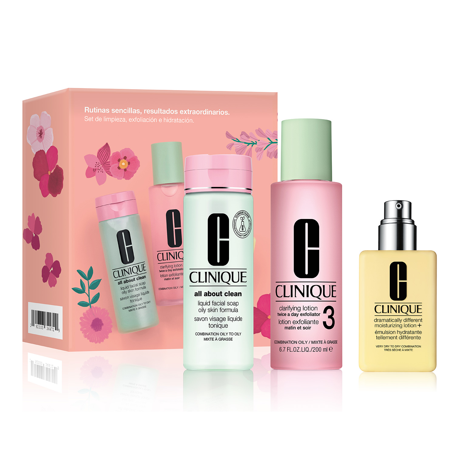 RUTINAS SENCILLAS, RESULTADOS EXTRAORDINARIOS (SET PARA CUIDADO PARA PIEL MIXTA A GRASA)